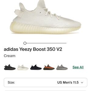 Adidas Yeezy Boost 350 V2 in Cream White size 11.5 Men’s